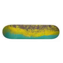 Gelbes Feld-Skateboard D16 Personalisiertes Deck