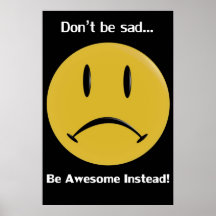 Gelbes Frowny Plakat