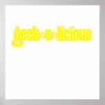 Gelbes Geekalicious Posterdrucke