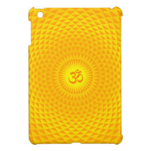 Gelbes goldenes Sun-Lotos-Blumen-Meditationsrad OM