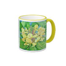 Gelbes Ingwer-Aquarell Kaffee Haferl