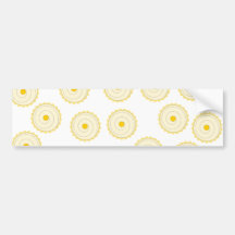 Gelbes Kuchen-Muster Auto Sticker