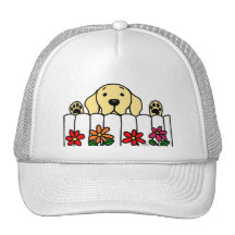 Gelbes Labrador, das Sie aufpasst Retrokultkappen