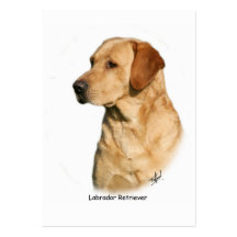 Gelbes Labrador retriever Visitenkarten Vorlagen