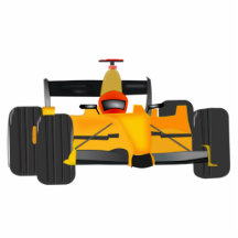 Gelbes Racecar Fotoskulptur
