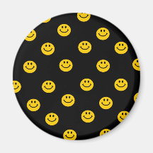 Gelbes smiley-Tupfen-Muster Magnets