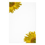 Gelbes Sonnenblume-Briefpapier Bedrucktes Papier