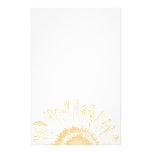Gelbes Sonnenblume-Grafik-Briefpapier Personalisiertes Druckpapier
