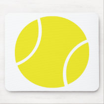 Gelbes Tennisball-Symbol mousepads