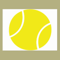 Gelbes Tennisball-Symbol postkarten