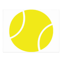 Gelbes Tennisball-Symbol Postkarten