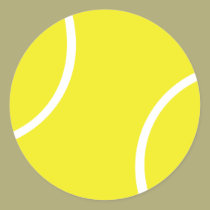 Gelbes Tennisball-Symbol aufkleber
