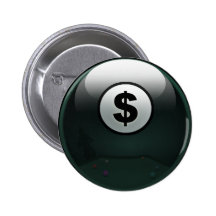 Geld-Ball Anstecknadelbutton