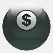 Geld-Ball Runde Sticker