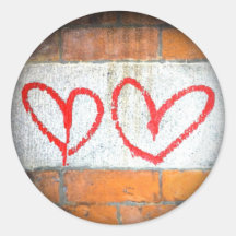 Gelegentlicher Herz-Doppelter Herz-Graffiti-Aufkle