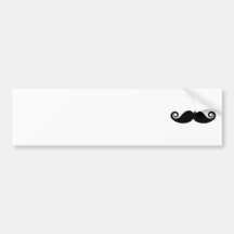 Gelockter Lenkstangen-Schnurrbart Autosticker