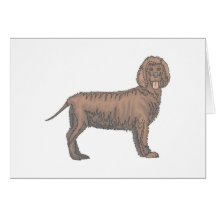 Gelockter überzogener Retriever Karte