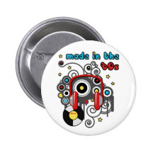 Gemacht im 80er anstecknadelbutton
