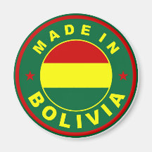 gemacht in der Bolivien-Landflaggen-Aufkleber-Brie Kühlschrankmagnete