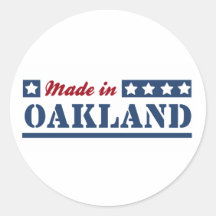 Gemacht in Oakland-Park Runder Sticker