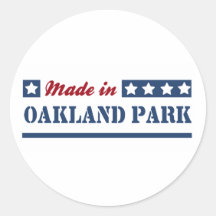 Gemacht in Oakland Runde Aufkleber