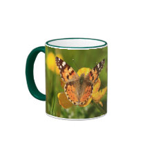 Gemalte Dame Butterfly Tassen