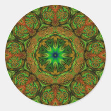 Gemalte hölzerne schnitzende Mandala Runde Aufkleber