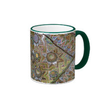 Gemalter hölzerner Ring-Becher Kaffee Tasse