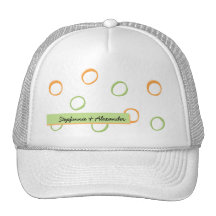 Gemalter Retro Kreis-grüner Hochzeits-Hut Caps