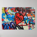 gemaltes Herz Plakatdruck