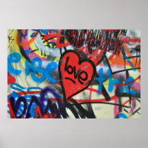 gemaltes Herz Plakatdruck