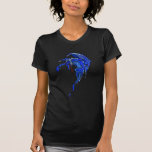 Gemarmorter blauer kämpfender Drache T-shirts