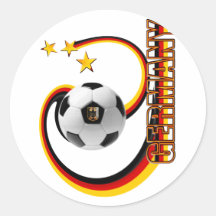 Gemischtes Fußballlogo Deutschlands - Deutschlands Runder Aufkleber
