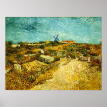 Gemüsegärten in Montmartre (Van Gogh) Plakatdruck