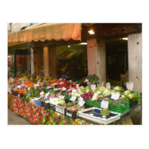 Gemüsemarkt in Postkarte Venedigs Italien