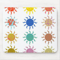 Gemusterte Sonnen mousepads