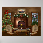 Gemütliches Land-Weihnachtsplakat