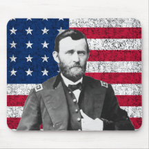 General Grant und die amerikanische Flagge Mauspads