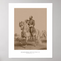 General James Garfield -- Ziviler Krieg Poster