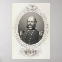 Generalmajor Ambrose Everett Burnside Plakatdruck