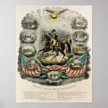 Generalmajor William Henry Harrison, c.1813 Plakat