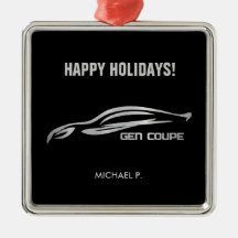 Genese-Coupé-Silber-Silhouette-Weihnachtsverzierun Ornament