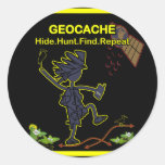 Geocache Fell-Jagd-Entdeckung III Runde Sticker
