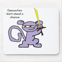 Geocache Ninja Affe Mousepad