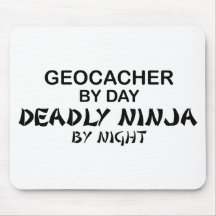 Geocacher tödliches Ninja bis zum Nacht Mauspad