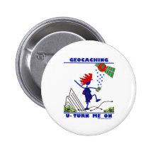 Geocaching U schalten mich ein Anstecknadelbuttons