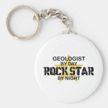 Geologe-Rockstar bis zum Nacht Schlüsselband
