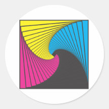 Geometrics #1 CmyK Runde Aufkleber