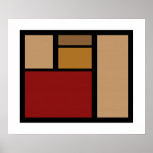 Geometrische Brown-Kunst Posterdruck