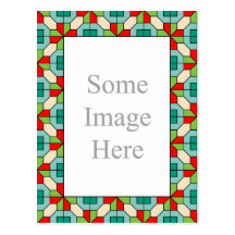 Geometrische Muster Feld-Postkarte